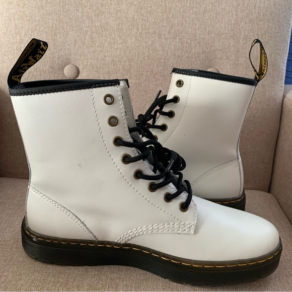 Dr. Martens White Zavala 8 Eyelet combat boots - Picture 4 of 11